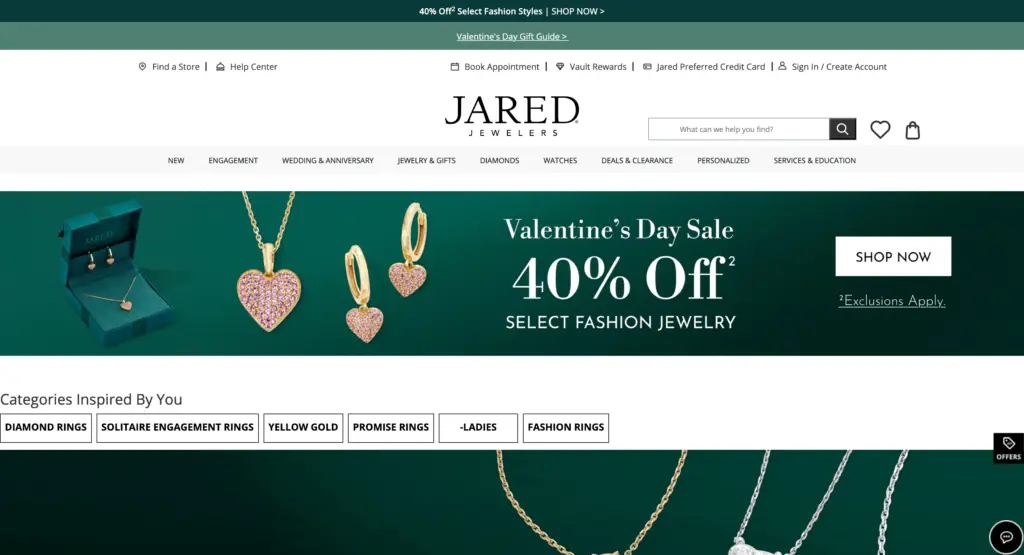 Jared Jewelry Affiliate Programs - homepage