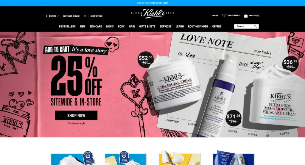 Kiehl’s Affiliate Program - homepage