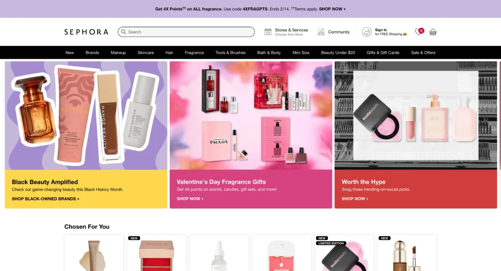 Sephora Skincare Affiliate Programs - homepage