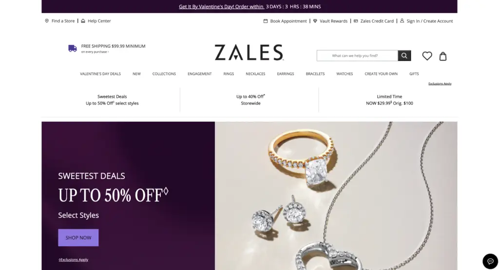Zales Jewelry Affiliate Program - homepage